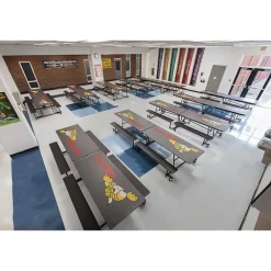 Customizable Mobile Bench Cafeteria Table (12' L)