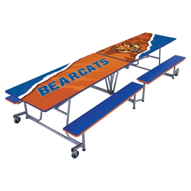 Customizable Mobile Bench Cafeteria Table (12' L)