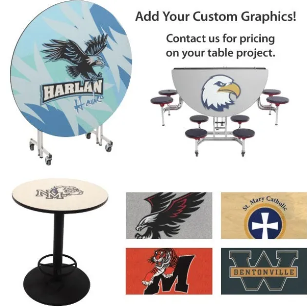 Customizable Mobile Bench Cafeteria Table (12' L)
