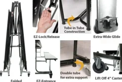 Customizable Mobile Bench Cafeteria Table (12' L)