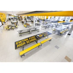 Customizable Mobile Bench Cafeteria Table (10' L)