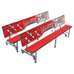 Customizable Mobile Cafeteria Convertible Bench Table - (7' L)