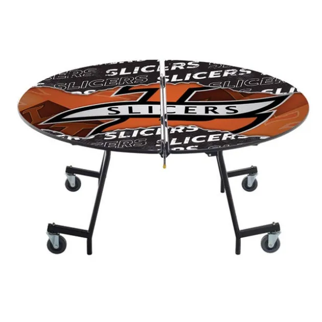 Customizable Mobile Cafeteria Table - 72'' Oval