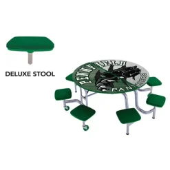 Customizable Mobile Cafeteria Table with Stools (60