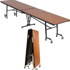 Customizable Mobile Rectangle Cafeteria Table - 8' L x 36'' W