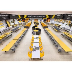 Customizable Mobile Rectangle Cafeteria Table - 10' L x 30'' W