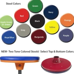 Customizable Mobile Stool Cafeteria Table - 16 Stools (12' L)