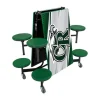 Customizable Mobile Stool Cafeteria Table - 8 Stools (8' L)