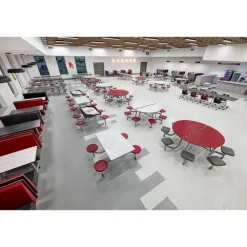 Customizable Mobile Stool Cafeteria Table - 4 Stools (4' L)