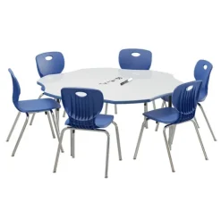 Deluxe Dry Erase Activity Table & Classic Student Chair Packages (60