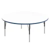 Deluxe Dry Erase Activity Table & Classic Student Chair Packages (60" Round - 1 Table & 6 Chairs)