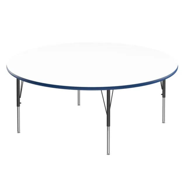 Deluxe Dry Erase Activity Table & Classic Student Chair Packages (60" Round - 1 Table & 6 Chairs)