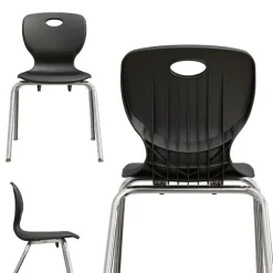 Deluxe Dry Erase Activity Table & Classic Student Chair Packages (30" x 60" Trapezoid - 4 Tables & 12 Chairs)