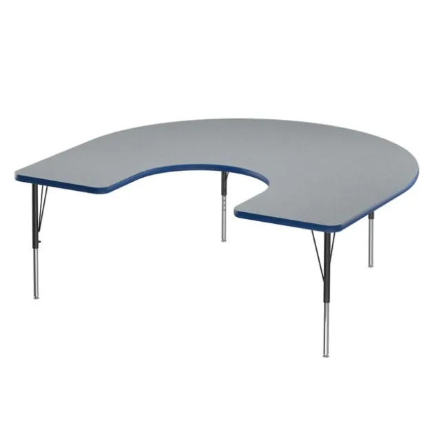 Deluxe HPL Activity Table & Classroom Student Chair Package (60" x 66" Horseshoe - 1 Table & 6 Chairs)
