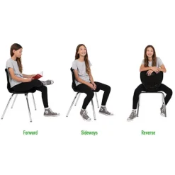 Deluxe HPL Activity Table & Classroom Student Chair Package (30" x 60" Trapezoid - 4 Tables & 12 Chairs)