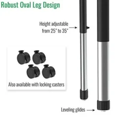 Deluxe HPL Height Adjustable Collaborative Desk Package w/ 6 Diamond Desks & 6 Chairs