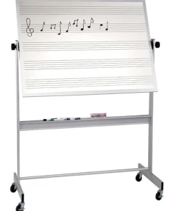 Deluxe Reversible White Board with Music Lines