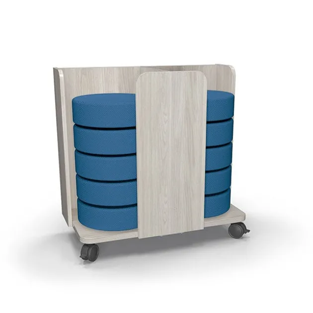DOT Soft Seating Floor Wobble Stool and Cart Package