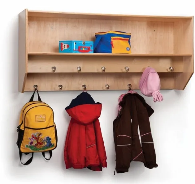 Double Row Wall Mount Coat Rack
