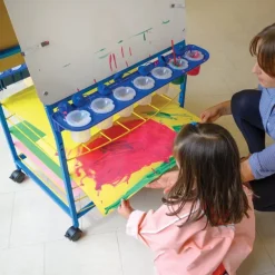 Double Sided Art Easel w/ Drying Rack and Tub Storage
