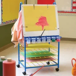 Double Sided Art Easel w/ Drying Rack and Tub Storage
