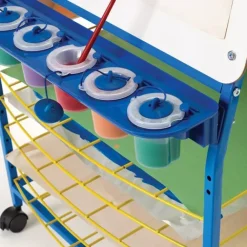 Double Sided Art Easel w/ Drying Rack and Tub Storage