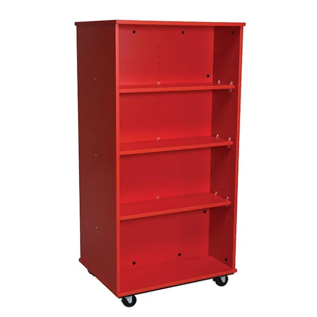 Double Sided Mobile Bookcase (30" W x 23" D x 60" H)