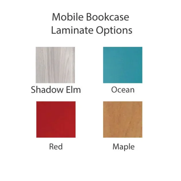 Double Sided Mobile Bookcase (36" W x 23" D x 48" H)