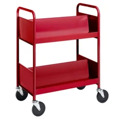 Double-Sided 2-Shelf Combination Cart w/ Sloped Shelves - 38