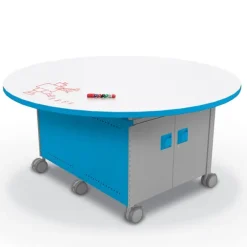 Dry Erase Compass Island Round Cabinet - 29