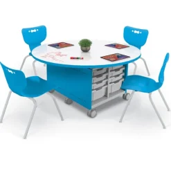 Dry Erase Compass Island Round Cabinet - 29