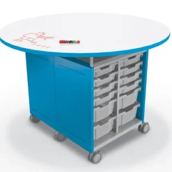 Dry Erase Compass Island Round Cabinet - 42