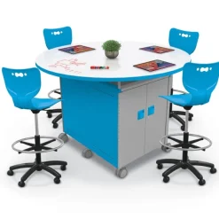 Dry Erase Compass Island Round Cabinet - 42