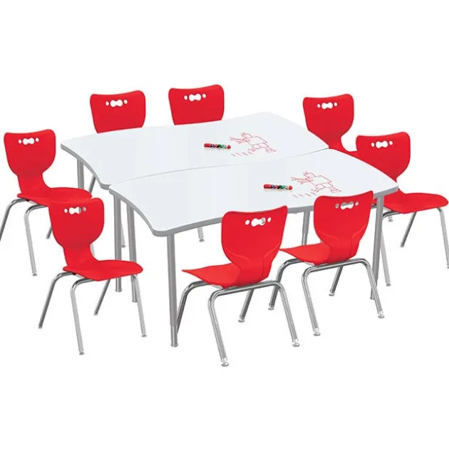 Dry Erase Rectangle Creator Table & Hierarchy Chair Packages