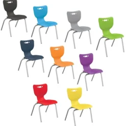 Dry Erase Small Shapes Desk & Hierarchy 4-Leg Chair (18'' H) Package