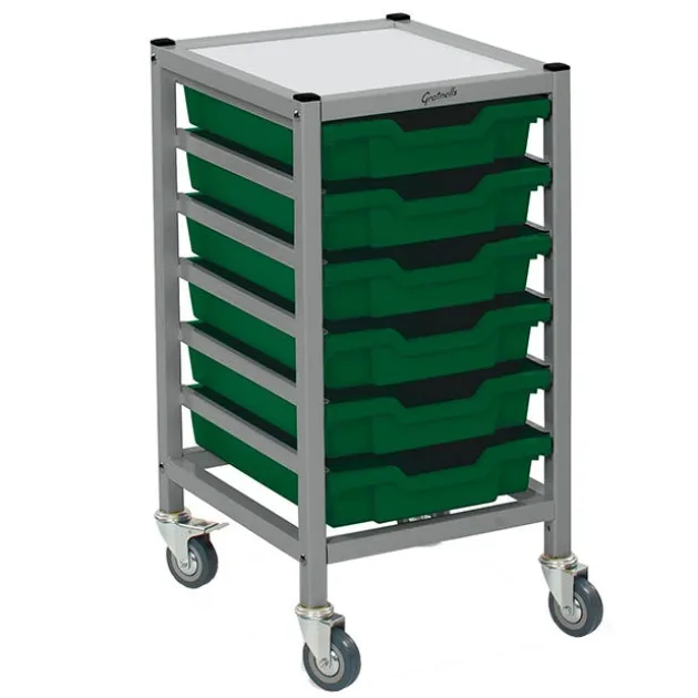 Dynamis Single Cart w/ 6 Shallow Trays
