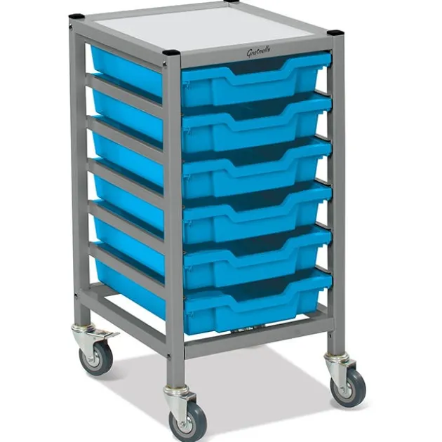 Dynamis Single Cart w/ 6 Shallow Trays