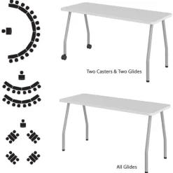 Echo Series Dry Erase Chevron Training Table (19'' x 66'')