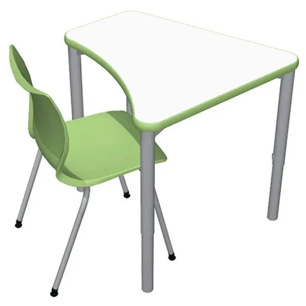 Elemental Petal Adjustable Student Desk with Dry Erase Laminate Top