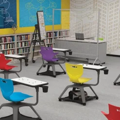 Essentials Clear Dry Erase Mobile Divider 71'' W