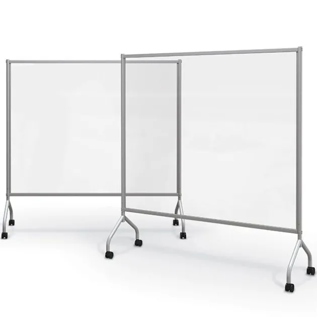 Essentials Clear Dry Erase Mobile Divider 71'' W