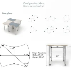 ESTO Hourglass Student Desk (Baltic Birch Top)