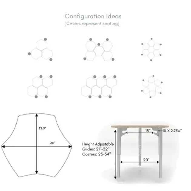 ESTO Hyve 25-Pack Student Desks