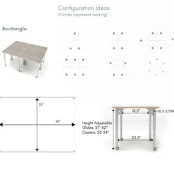 ESTO Rectangle Student Desk (T-Mold Edge)