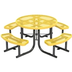 Expanded Metal Outdoor Picnic Table