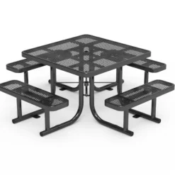 Expanded Metal Outdoor Picnic Table