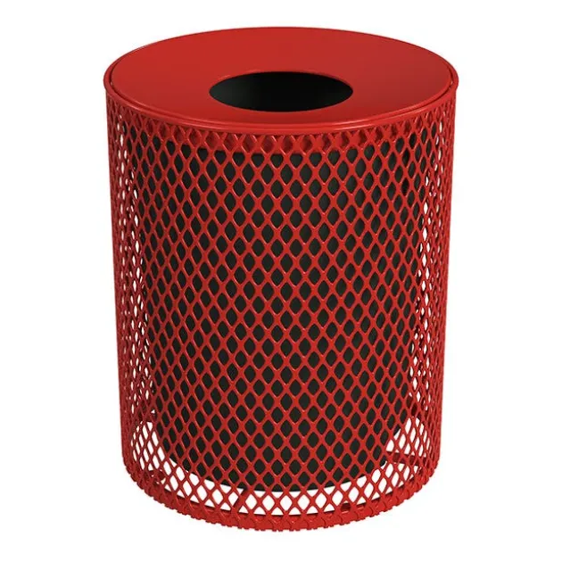 Expanded Metal Trash Receptacle (32 Gallon)