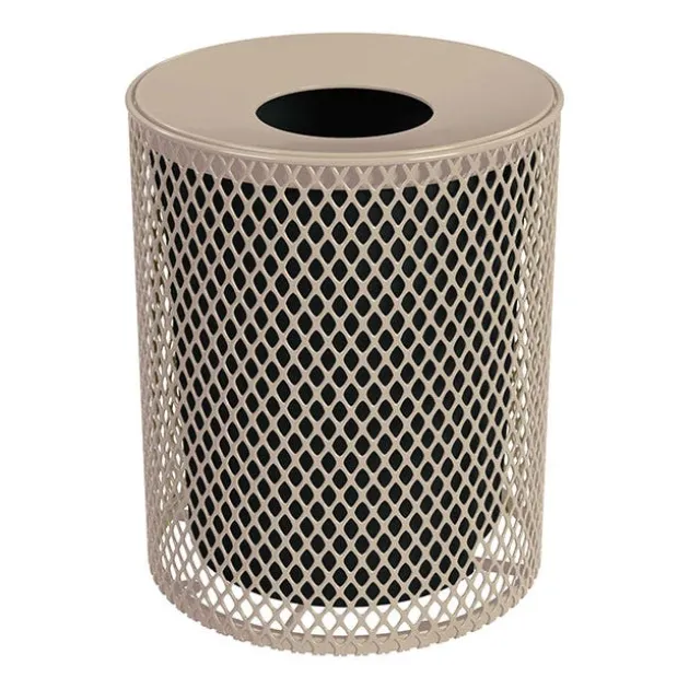 Expanded Metal Trash Receptacle (32 Gallon)
