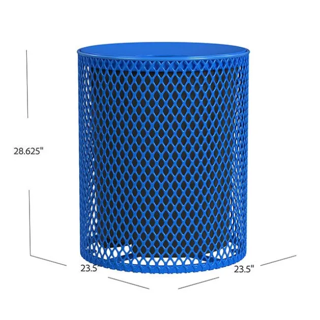 Expanded Metal Trash Receptacle (32 Gallon)