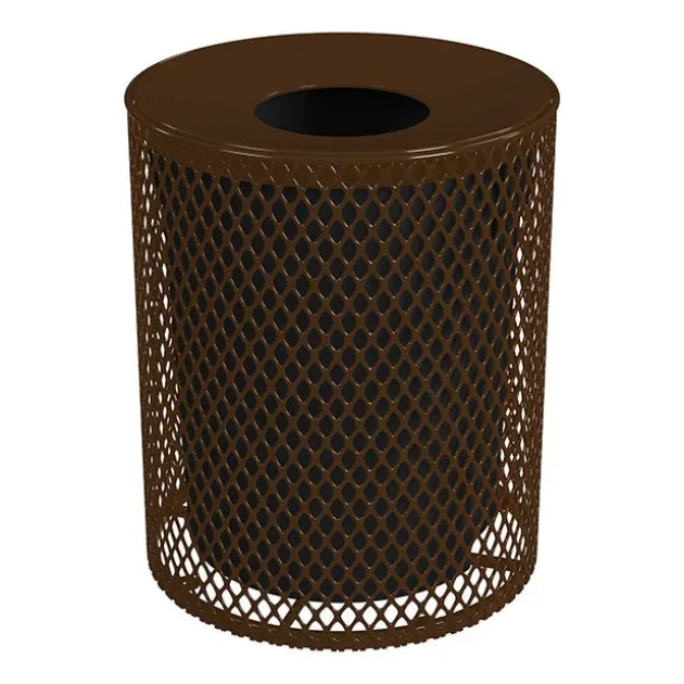 Expanded Metal Trash Receptacle (32 Gallon)